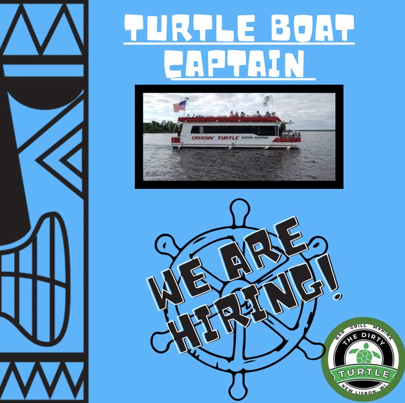 Dirty Turtle is now hiring Boat Captains